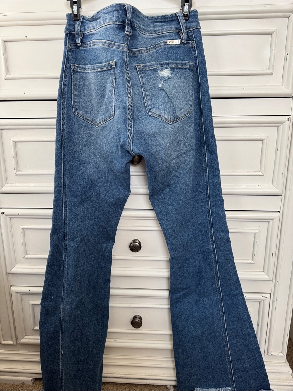 KanCan Women's Blue Flare Jeans - Mid Wash - Picture 3 of 3